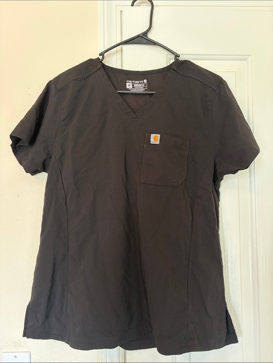 Carhartt Tops - Carhartt Black V-Neck Pocket Scrub Top